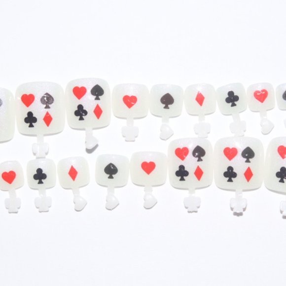 Playing Cards- press on Toe nail set - Picture 3 of 5